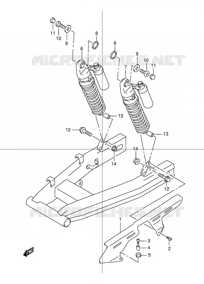 REAR SHOCK ABSORBER Suzuki MOTO 1200 GSX 1999  GSX1200X(E4)