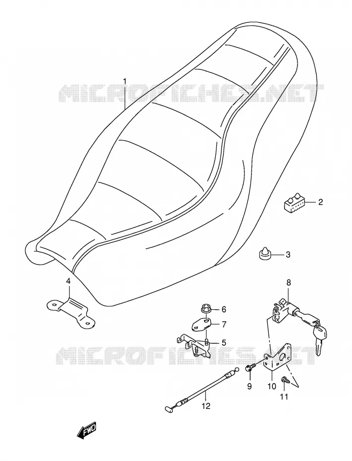 SEAT (MODEL X) Suzuki MOTO 1200 GSX 2000  GSX1200Y(E4)