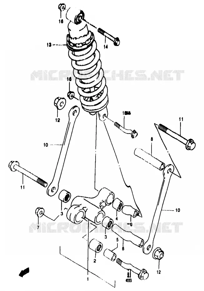 SHOCK ABSORBER LINKAGE (GSF1200T/V/W/X/Y/ST/SV/SW/SX/SY) Suzuki MOTO 1200 BANDIT 2000  GSF1200SAY(T/V/W/X/Y)