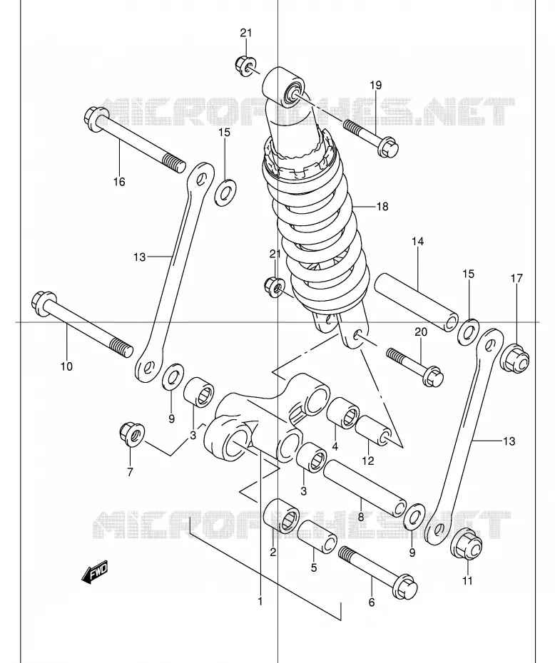 SHOCK ABSORBER LINKAGE Suzuki MOTO 1200 BANDIT 2005  GSF1200SZK5(E2)
