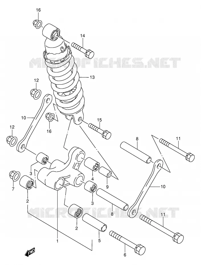 SHOCK ABSORBER LINKAGE Suzuki MOTO 250 BANDIT 2000  GSF250VY(E24)