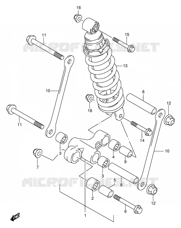 SHOCK ABSORBER LINKAGE Suzuki MOTO 600 BANDIT 1997  GSF600UV(E2)