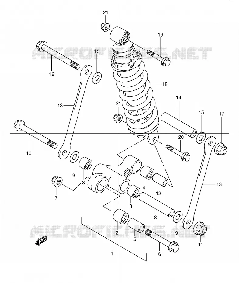 SHOCK ABSORBER LINKAGE Suzuki MOTO 600 BANDIT 2003  GSF600UK3(E2)