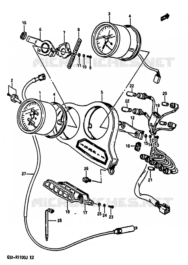SPEEDOMETER Suzuki MOTO 1100 GSX-R 1988  GSX-R1100J(G/H/J)