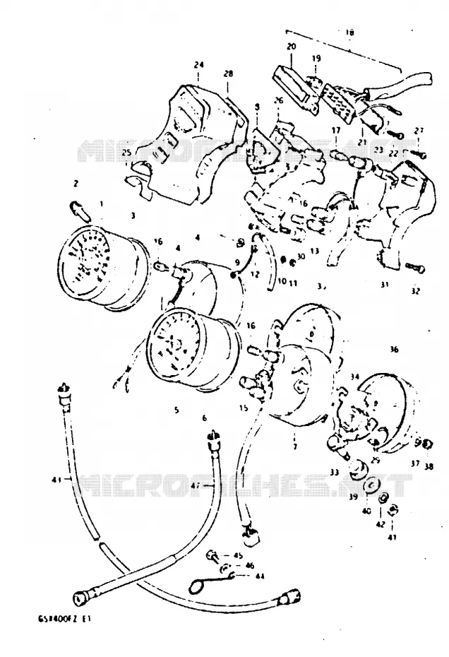 SPEEDOMETER Suzuki MOTO 400 GSX 1981  GSX400FX(X/Z)