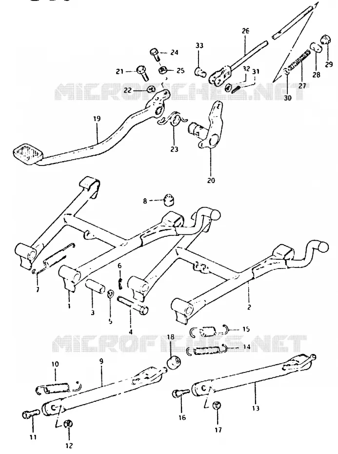 STAND - REAR BRAKE Suzuki MOTO 400 GSX 1981  GSX400LX(T/X)