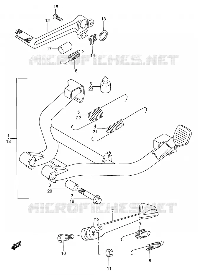 STAND (MODEL W/X) Suzuki MOTO 600 BANDIT 1996  GSF600T/GSF600ST/GSF600UT/GSF600SUT