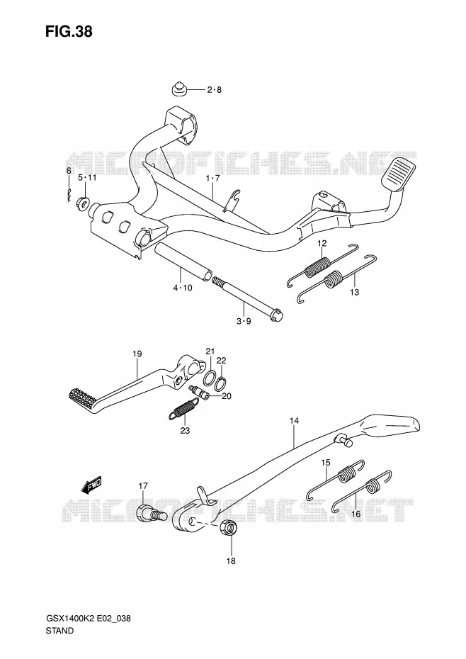 STAND Suzuki MOTO 1400 GSX 2002  GSX1400U1K2(E2)