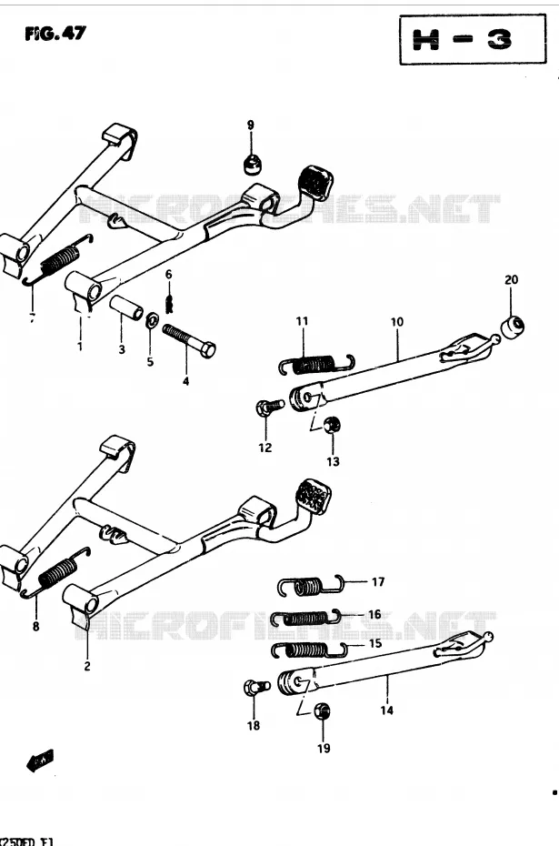 STAND Suzuki MOTO 250 GSX 1982  GSX250SZ(Z/D)