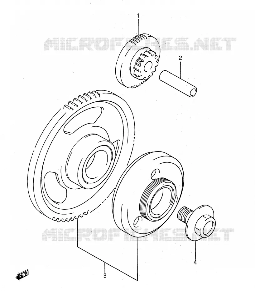 STARTER MOTOR CLUTCH Suzuki MOTO 1100 GSX-F 1992  GSX1100FN(E28)