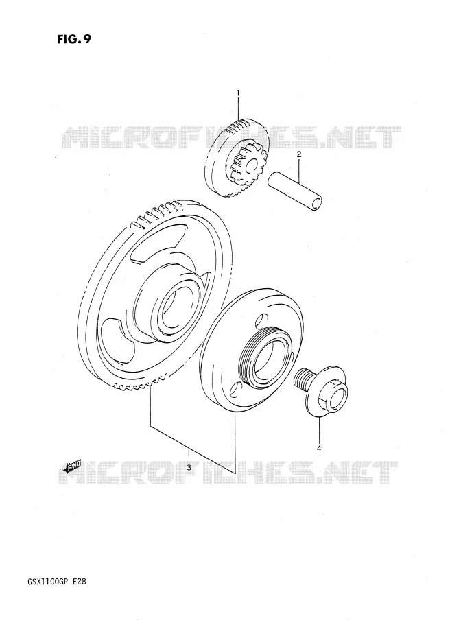 STARTER MOTOR CLUTCH Suzuki MOTO 1100 GSX-G 1992  GSX1100GN(E28)