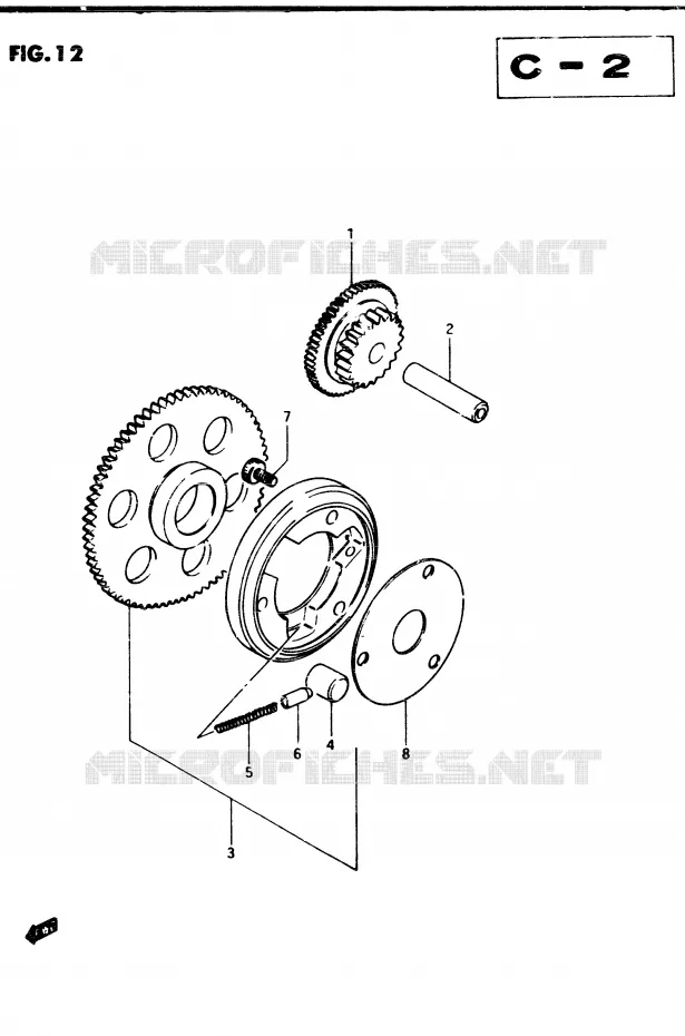 STARTER MOTOR CLUTCH Suzuki MOTO 250 GSX 1983  GSX250ESD(Z/D)