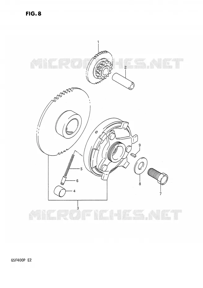STARTER MOTOR CLUTCH Suzuki MOTO 400 BANDIT 1992  GSF400N(E2)