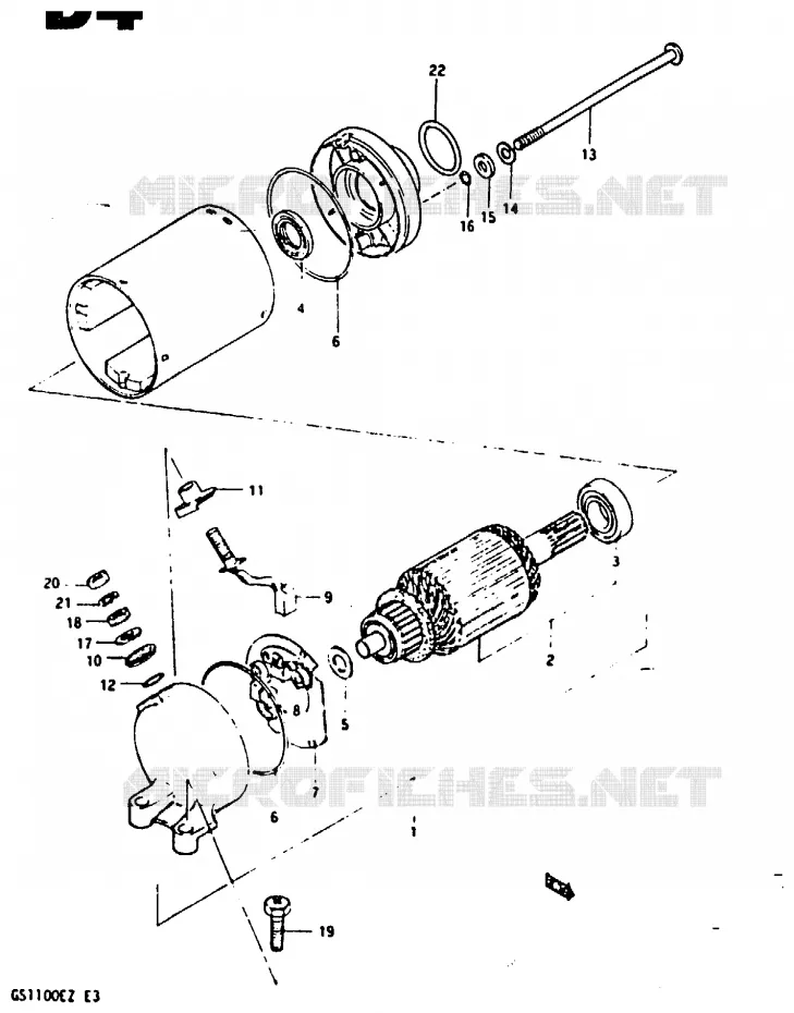 STARTER MOTOR (GSX1100ESD) Suzuki MOTO 1100 GSX 1983  GSX1100D(Z/D)