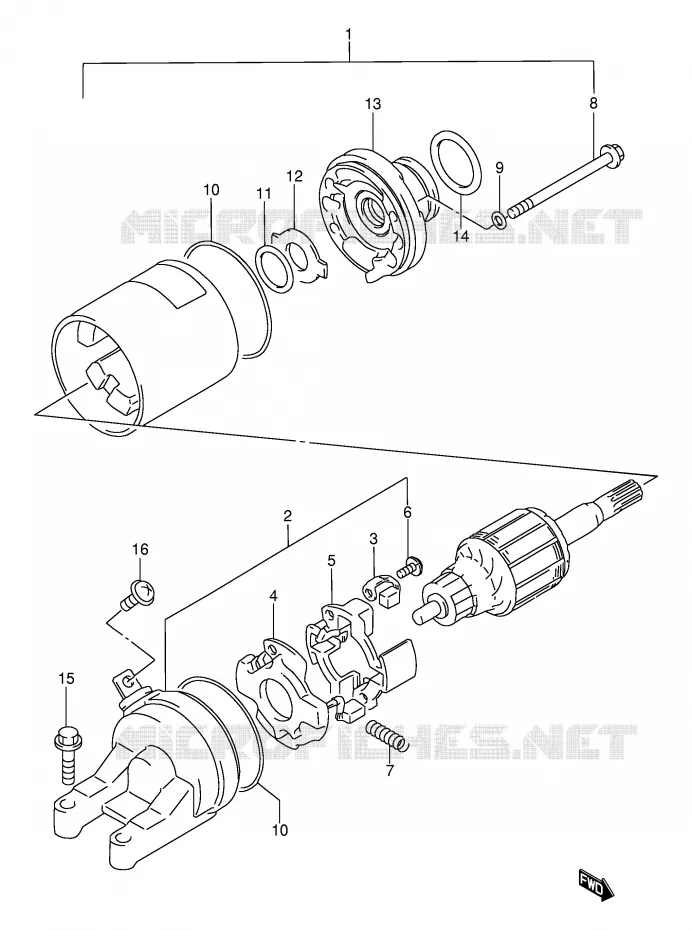 STARTER MOTOR Suzuki MOTO 400 BANDIT 1997  GSF400VV(E30)