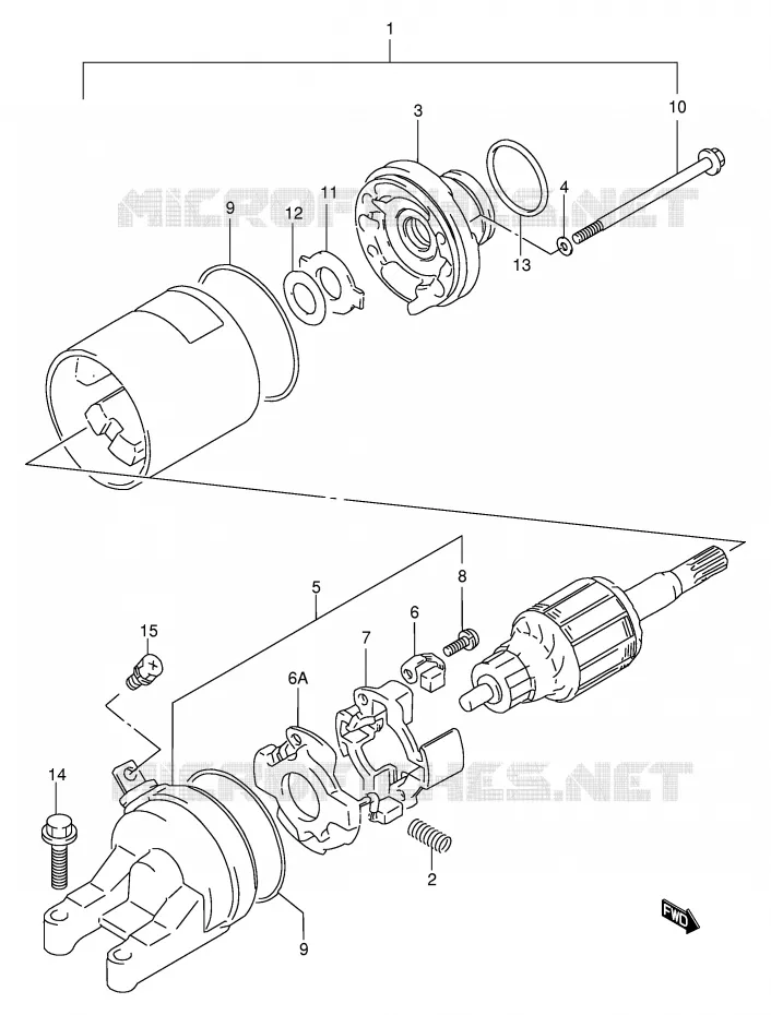 STARTER MOTOR Suzuki MOTO 600 BANDIT 1998  GSF600W/GSF600SW/GSF600UW/GSF600SUW