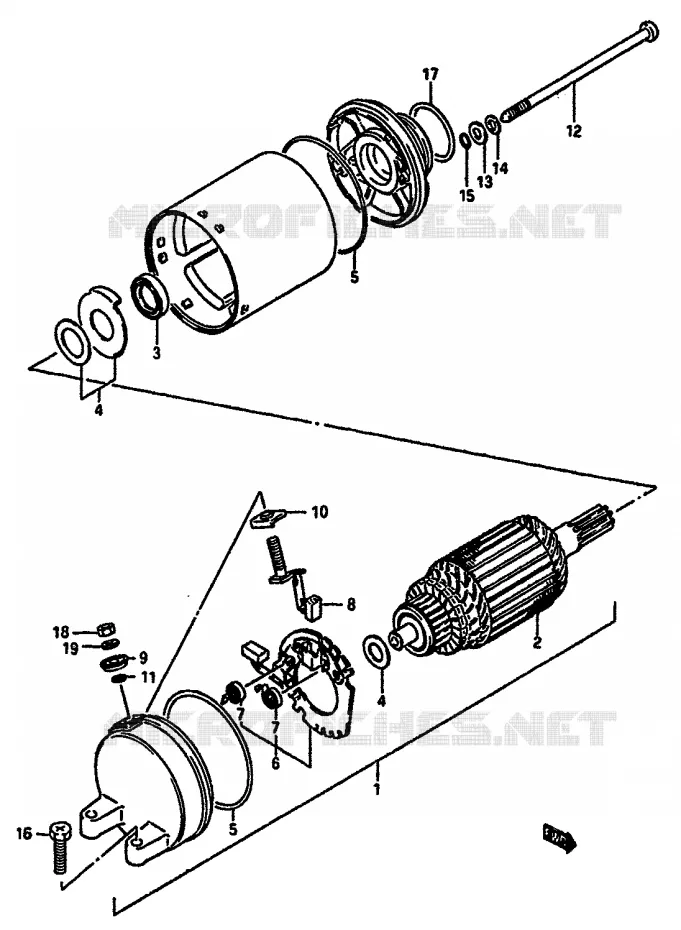 STARTER MOTOR Suzuki MOTO 750 GSX-R 1985  GSX-R750F(F/G/H)