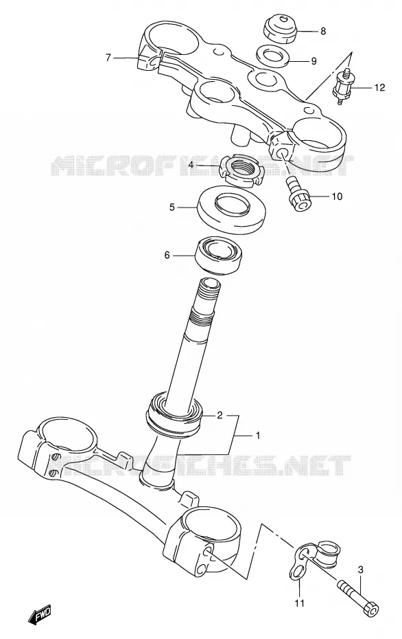 STEERING COLUMN Suzuki MOTO 1100 GSX-R 1997  GSX-R1100WV(E2)