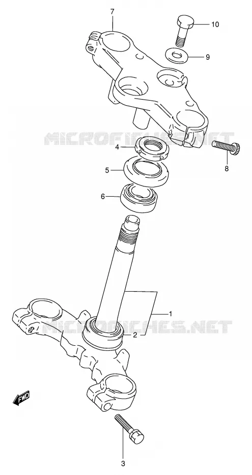 STEERING COLUMN Suzuki MOTO 250 GSX 1991  GSX250FM(E24)