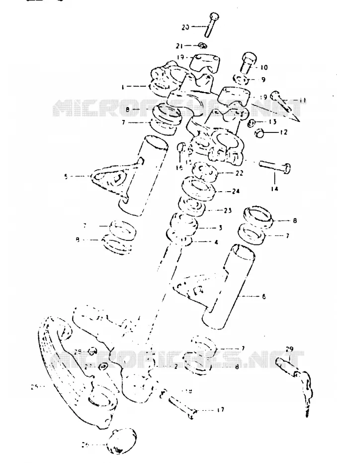 STEERING COLUMN Suzuki MOTO 400 GSX 1981  GSX400LX(T/X)