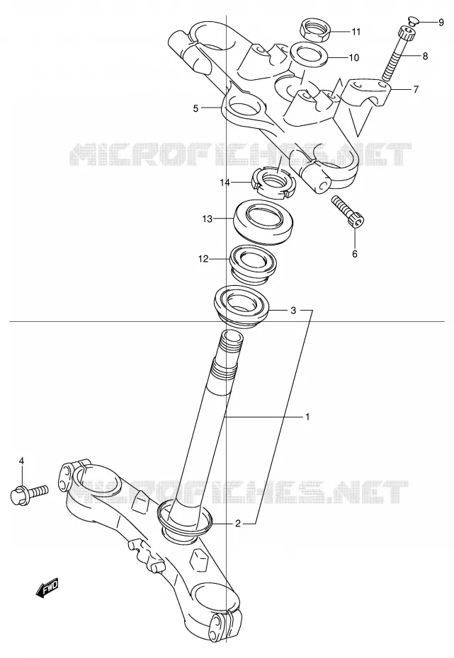 STEERING STEM (SEE NOTE) Suzuki MOTO 600 BANDIT 2003  GSF600SUK3(E2)