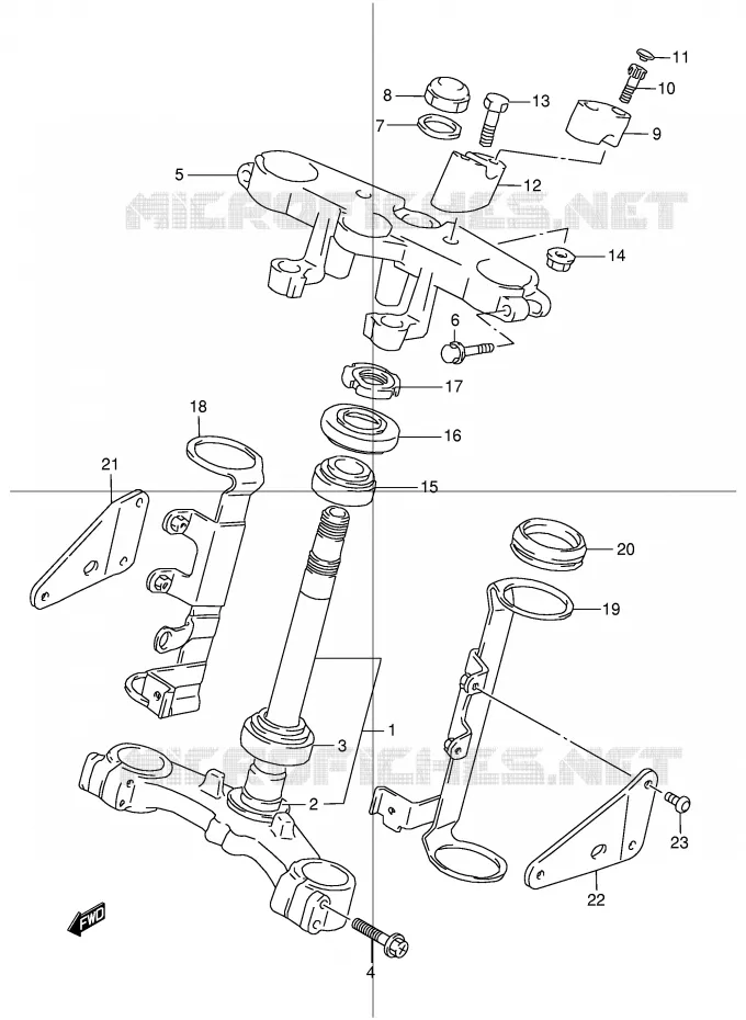 STEERING STEM Suzuki MOTO 1200 GSX 1999  GSX1200X(E4)