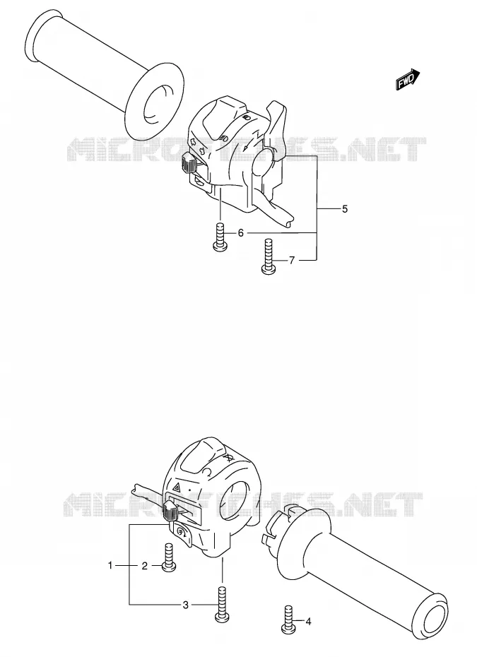 SWITCHES (GSF1200K3/K4/ZK4/K5/ZK5) Suzuki MOTO 1200 BANDIT 2005  GSF1200ZK5(E2)