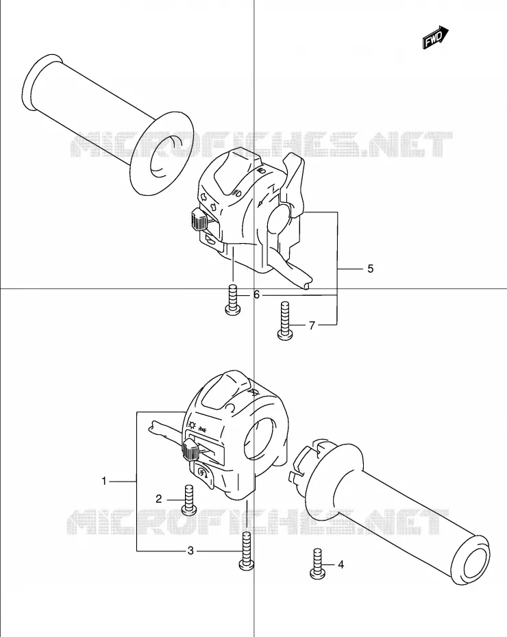 SWITCHES (GSF1200SK1/SK2) Suzuki MOTO 1200 BANDIT 2004  GSF1200SK4(E2)