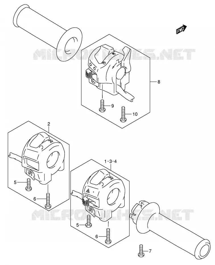 SWITCHES (GSF1200SK3/SK4/SK5/SZK5) Suzuki MOTO 1200 BANDIT 2004  GSF1200ZK4(E2)