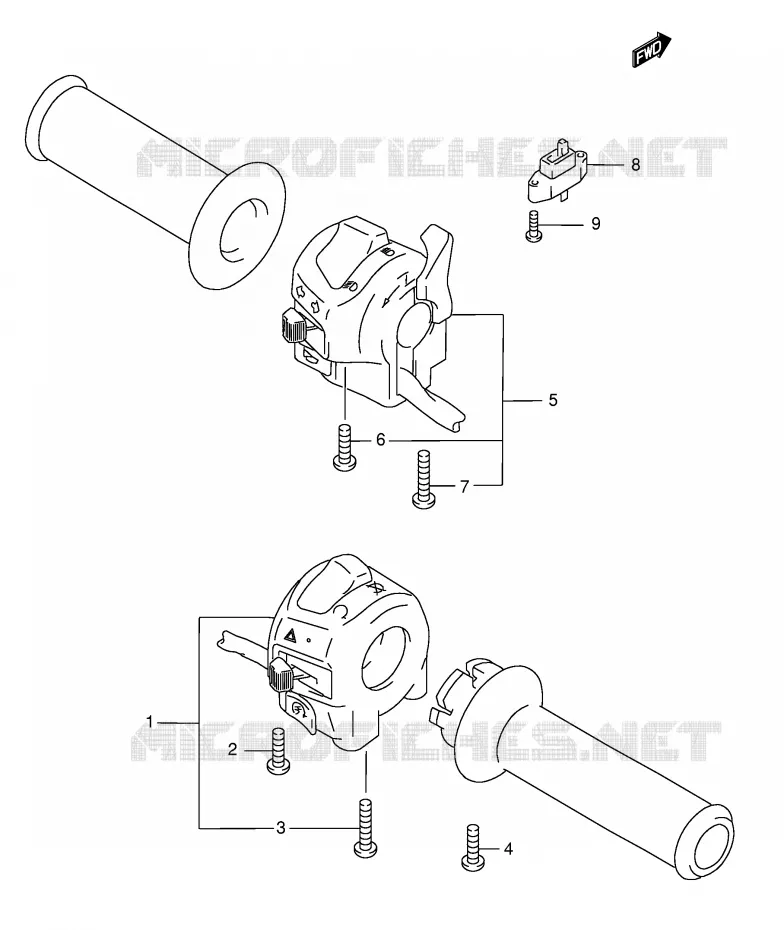 SWITCHES (GSF600K3/K4/UK3/UK4/ZK4) Suzuki MOTO 600 BANDIT 2002  GSF600K2(E2)