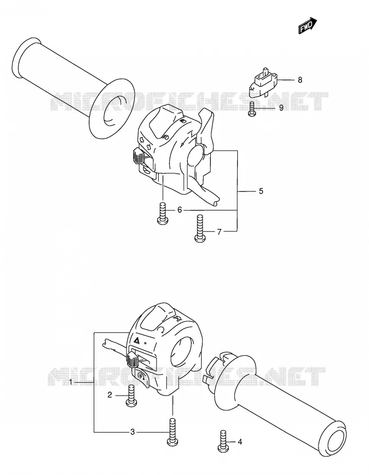 SWITCHES (GSF600SK3/SK4/SUK3/SUK4) Suzuki MOTO 600 BANDIT 2002  GSF600SUK2(E2)
