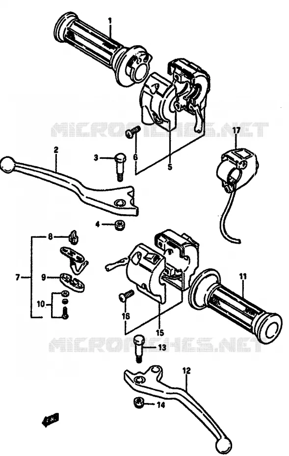 SWITCHES (MODEL F) Suzuki MOTO 750 GSX-R 1986  GSX-750G(F/G/H) E34