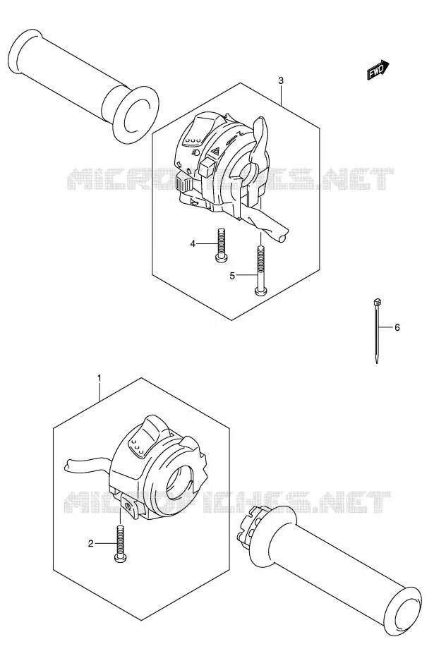 SWITCHES Suzuki MOTO 650 BANDIT 2006  GSF650UK6(E2)