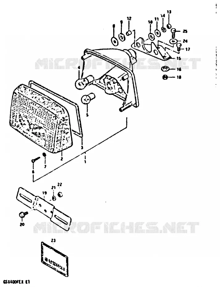 TAIL LIGHT (E2, E4, E18, E21) Suzuki MOTO 400 GSX 1981  GSX400FEX