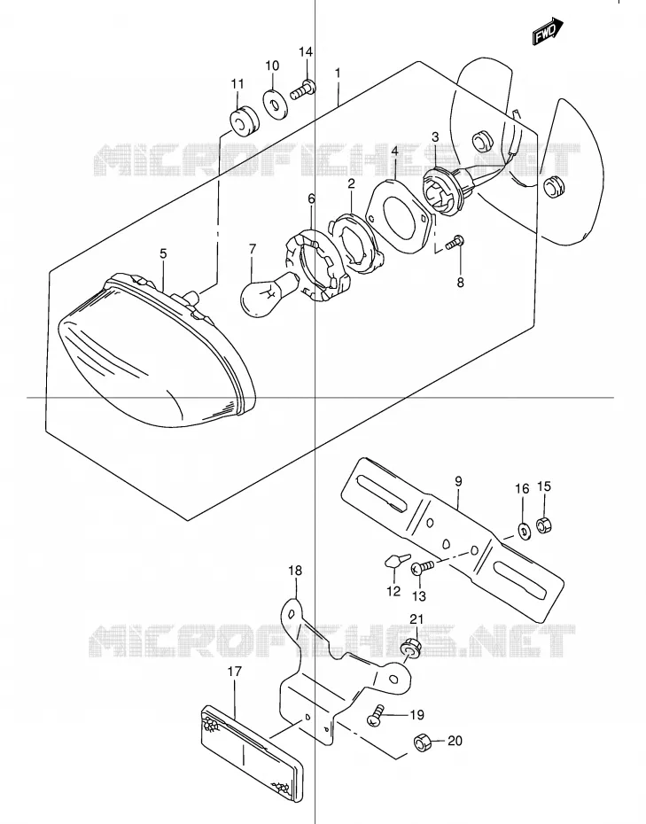 TAIL LIGHT Suzuki MOTO 1200 GSX 1999  GSX1200X(E4)