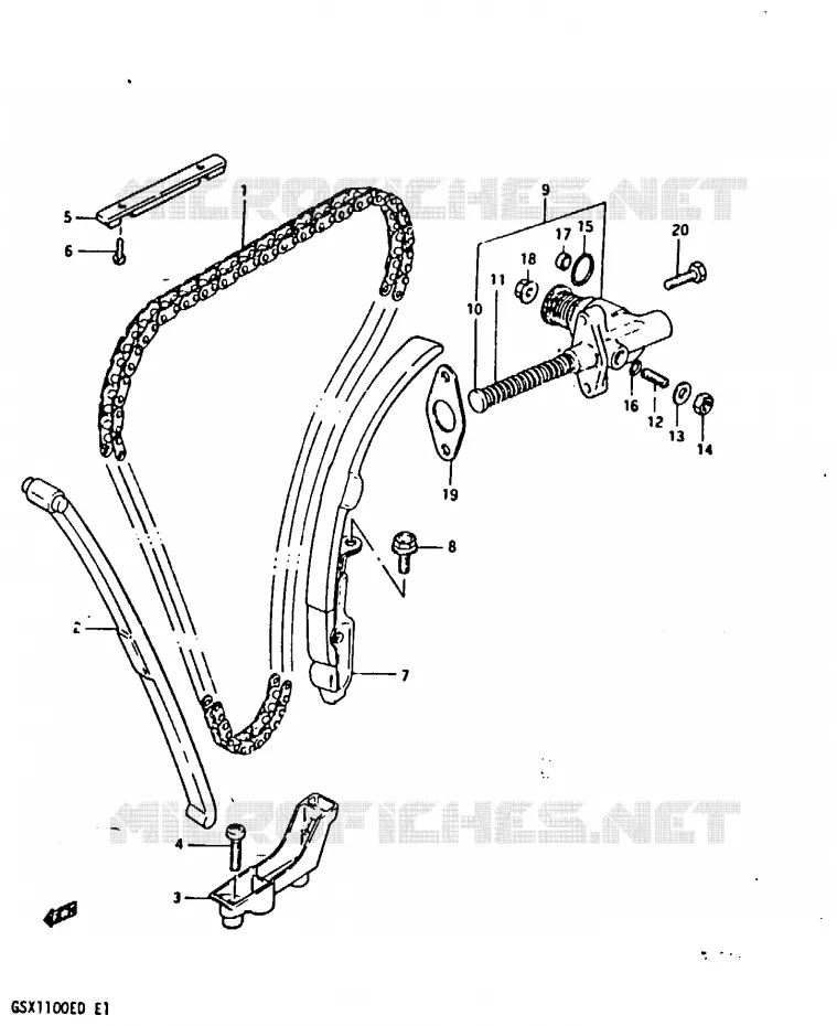 TIMING (MODEL Z) Suzuki MOTO 1100 GSX 1982  GSX1100Z(Z/D)
