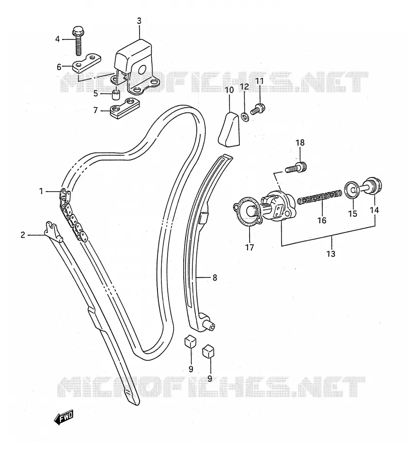 TIMING Suzuki MOTO 1100 GSX-F 1992  GSX1100FN(E28)