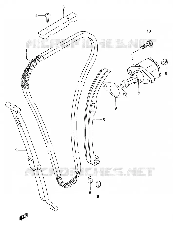 TIMING Suzuki MOTO 250 GSX 1991  GSX250FM(E24)
