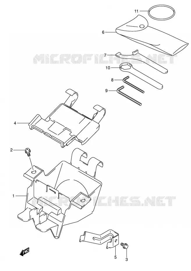 TOOL BOX Suzuki MOTO 650 BANDIT 2005  GSF650AK5(E2)