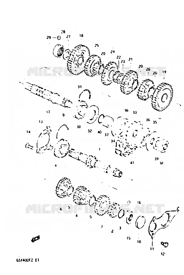 TRANSMISSION Suzuki MOTO 400 GSX 1982  GSX400FZ(X/Z)
