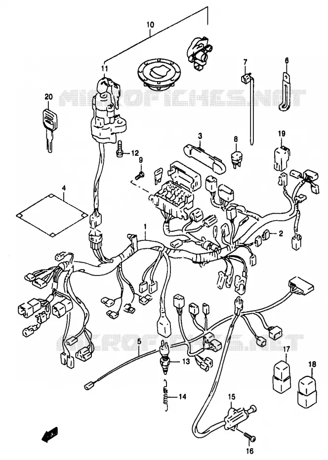 WIRING HARNESS (GSF1200SAV/SAW/SAX/SAY) Suzuki MOTO 1200 BANDIT 2000  GSF1200Y(T/V/W/X/Y)
