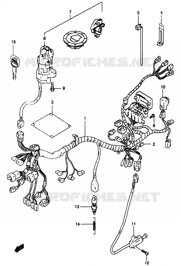 WIRING HARNESS (GSF1200T/V/W/X/Y/ST/SV/SW/SX/SY) Suzuki MOTO 1200 BANDIT 1996  GSF1200T/GSF1200ST