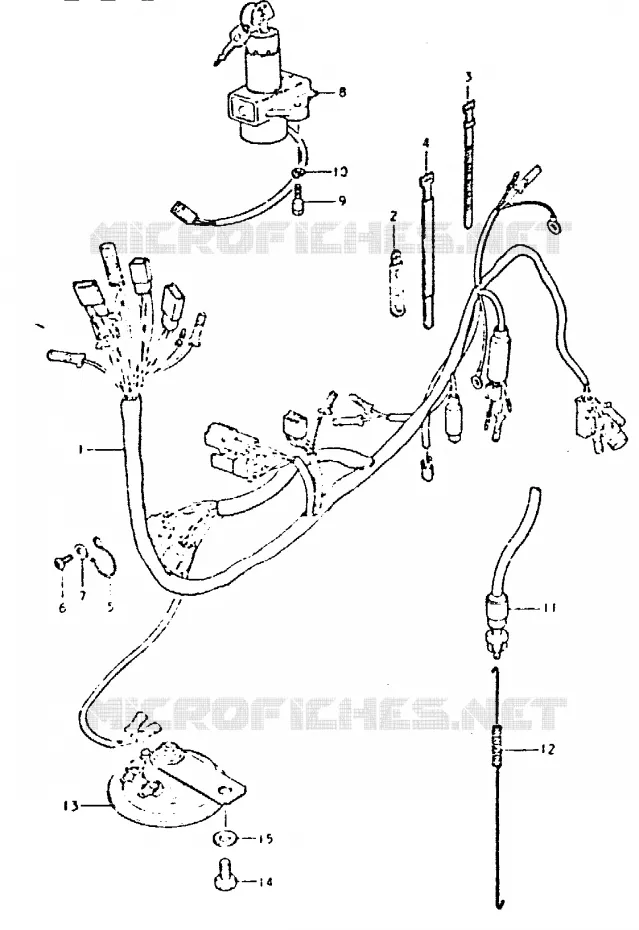 WIRING HARNESS Suzuki MOTO 400 GSX 1980  GSX400LX(T/X)
