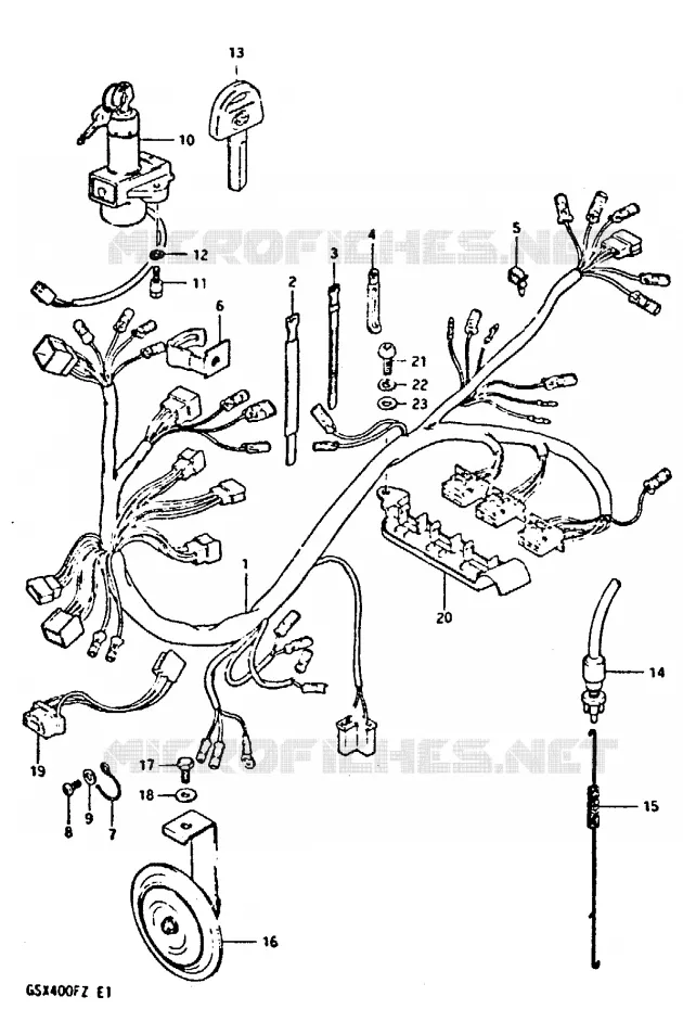 WIRING HARNESS Suzuki MOTO 400 GSX 1981  GSX400FX(X/Z)