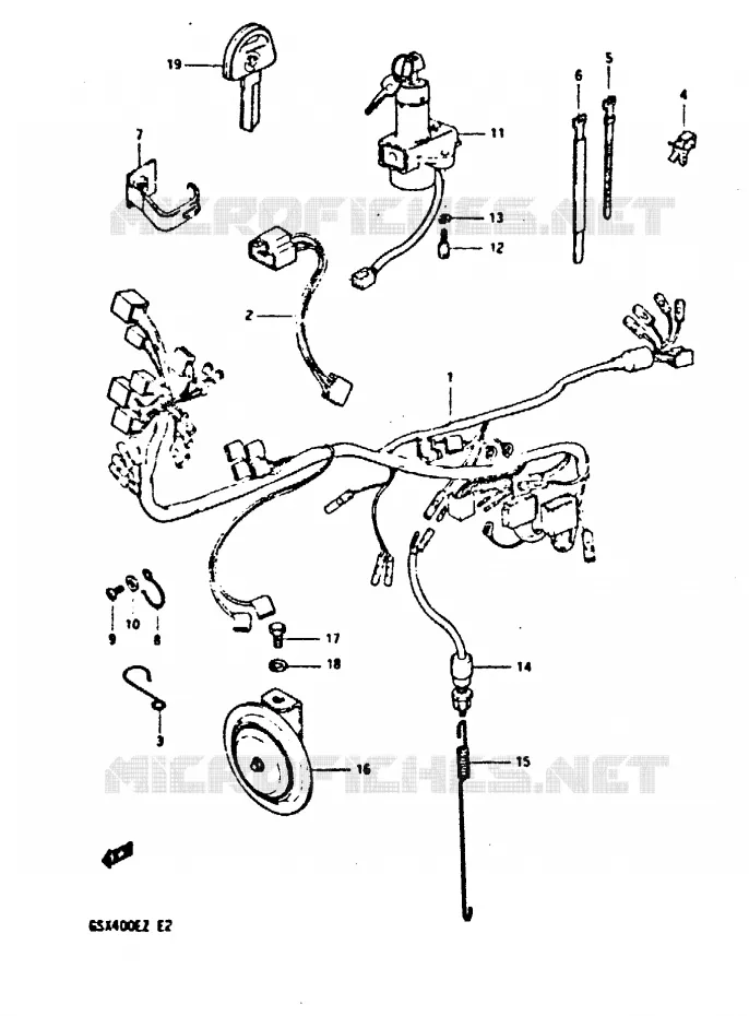 WIRING HARNESS Suzuki MOTO 400 GSX 1982  GSX400SZ