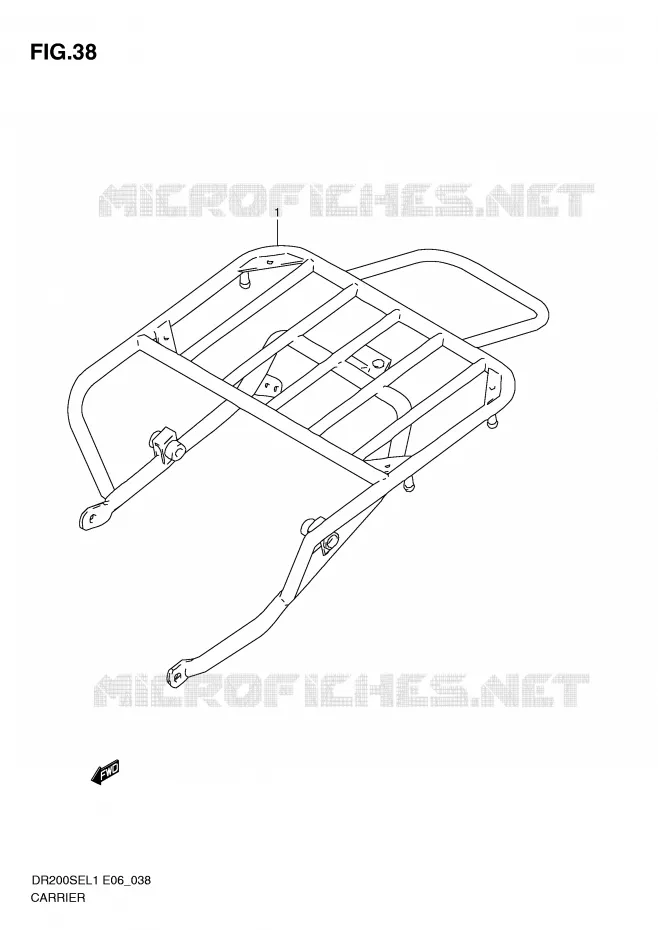 CARRIER (DR200SEL1 E24) Suzuki MOTO 200 DR 2011  DR200SEL1(E6)