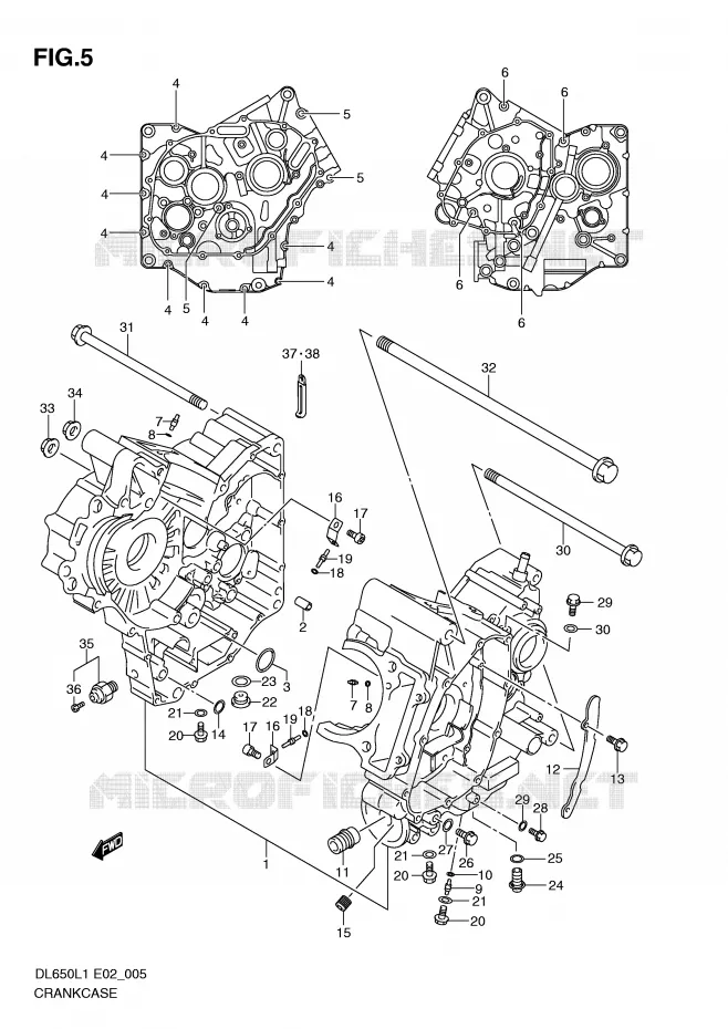 CRANKCASE Suzuki MOTO 650 V-STROM 2011  DL650AL1(E2)
