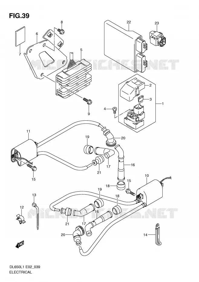 ELECTRICAL (DL650AL1 E19) Suzuki MOTO 650 V-STROM 2011  DL650AL1(E2)
