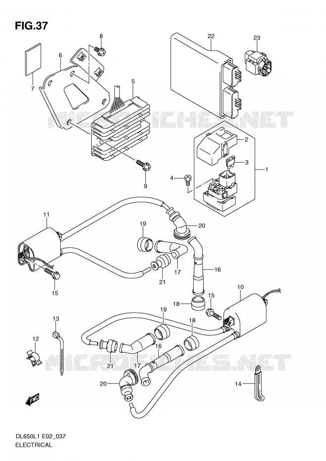 ELECTRICAL (DL650L1 E24) Suzuki MOTO 650 V-STROM 2011  DL650UEL1(E2)
