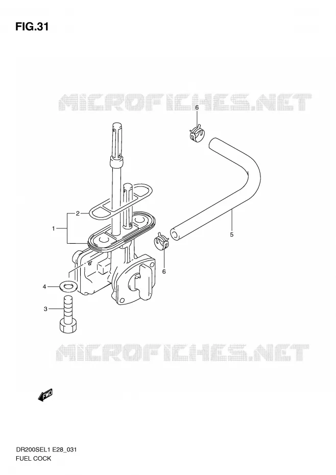 FUEL COCK Suzuki MOTO 200 DR 2011  DR200SEL1(E28)